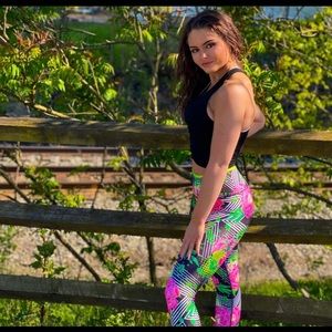 Rebel Athletic Full Length High Waist Leggings AS S Small